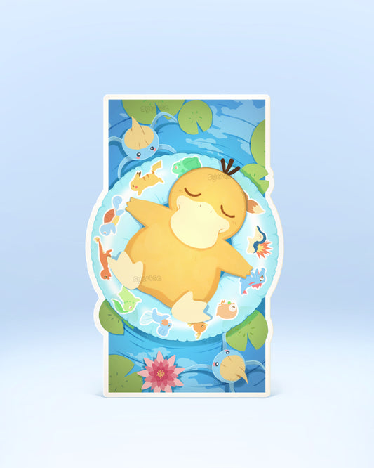 Lounging Duck Sticker